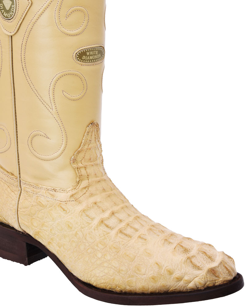 Botas de cocodrilo color natural top