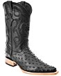 Botas Vaqueras Para Hombre Grabado Avestruz WD 11-116 Color Negro