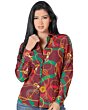Blusa Vino Diseño De Cintos Y Cadenas De Oro Lamasini 2313