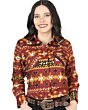 Camisa Vaquera Color Ladrillo De Mujer Snap Bottom 44424