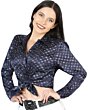 Blusa Manga Larga De Moda Color Navy-Gold 44557