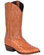 Botas Vaqueras Puntal Imitación Avestruz Color Cognac