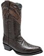 Botas Vaqueras Color Café Pata De Avestruz WD 11-214