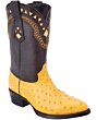Botas Piel De Avestruz Color Mantequilla 900 WD 11-183