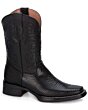 Botas Vaqueras Negras Grabado Lizard Forastero 267-9761