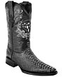 Black Python Cowboy Boots 400 Toe WD 11-149