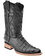 Botas Vaqueras Negras Pata Hombre Grabado Caimán Cola WD 11-124