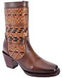 Botas Tiffany Zipper Piel De Cabra Cortas Color Café WD 11-528