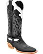 Botas Rodeo De Mujer Tubo Alto WD 11-516 Color Negro Con Blanco