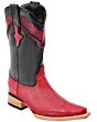 Red Exotic Lizard Cowboy Boots for Men Toe-3X WD 11-055