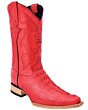 Botas Vaqueras Cowboy Rojas Grabado Caimán Cola WD 11-128