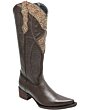 Botas Vaqueras Para Mujer Color Café, Tubo Alto Grabado WD 11-526