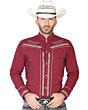 Camisa Charra El Señor De Los Cielos 42875 Color Vino
