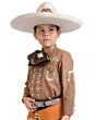 Camisa Charra Para Niño White Diamonds Boots 10-965 Café