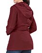 Back view of Danesi 4044 Burgundy jacket with fleece-lined hood