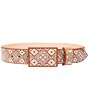 Cinto Charro Pita Fina Natural Diseño De Grecas WD 11-1667