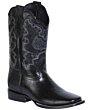 El General 41904 Botas de Hombre en Lizard Print Negro con suela de cuero y bordado Western.