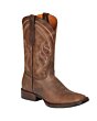 Botas mexicanas para hombre en piel Alazán café con horma rodeo, suela de goma y forro de piel, modelo El General 44860.