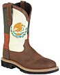 Bota De Trabajo con águila del escudo de la Bandera Mexicana