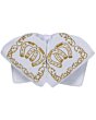 Moño Charro Blanco Bordado 600127 Hecho En México