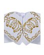 Moño Charro Blanco Bordado 600127 Hecho En México Zoom