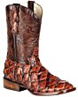 Botas Rodeo Exóticas Monster Fish Color Cognac 100 Años 51361