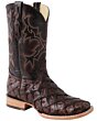 Botas Rodeo Exóticas Monster Fish Color Chocolate 100 Años 44116