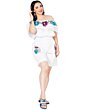 Palazzo Short Artesanal Bordado Color Blanco 603191