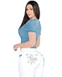 Pantalón Lamasini Blanco Para Mujer Corte Bota L737