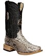 El General 45090 Python Natural Boots – Rodeo Toe with Exotic Leather