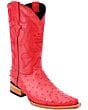 Botas Vaqueras Grabado Avestruz WD 11-118 Color Rojo