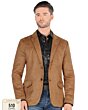 Saco Fino Color Camel De Gamuza Lamasini 510
