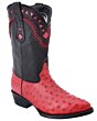 Botas Vaqueras Avestruz WD Boots 227 Color Rojo