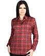 Women’s Western Shirt in Red Plaid, Long Sleeve Version – El General 44722