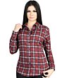 Women’s Western Shirt in Red Plaid, Long Sleeve Version – El General 44727