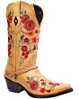 Botas Para Mujer Vaqueras White Diamonds Boots 10-570 Piel Crazy Paja
