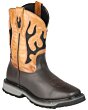 Bota Rodeo Malibu De Trabajo Piel Crazy Color Tang 51276