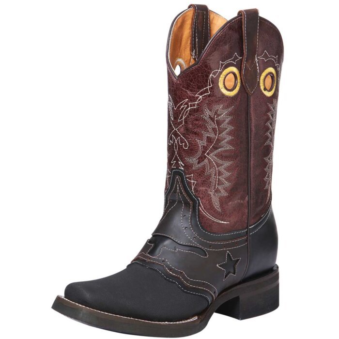 Bota Rodeo Negras El General 33308 Piel Keblar