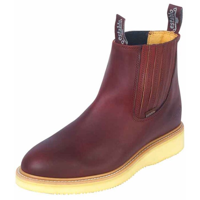 Work Short Boots Establo 321 Grasso Leather Shedron Color