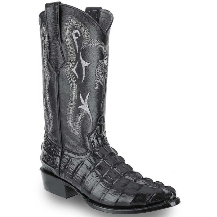 Botas Vaqueras Imitación Caimán Cola J Toe JB 904 Negras