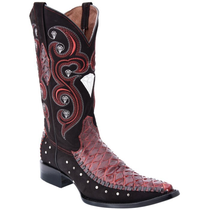 Botas Vaqueras Oso Hormiguero Clón White Diamonds Boots 11-109 Color Rojo