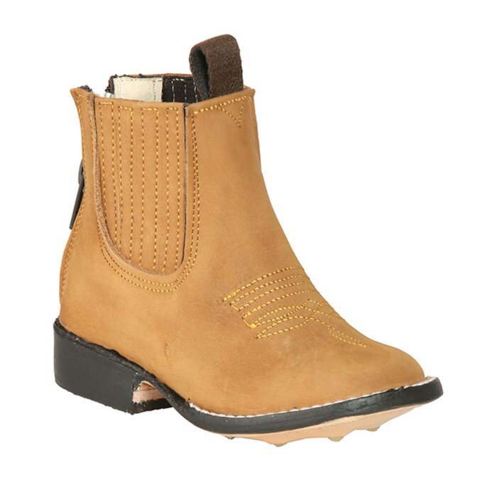 Botines Charros Nobuck Color Camel Para Bebé Jar Boots 126582