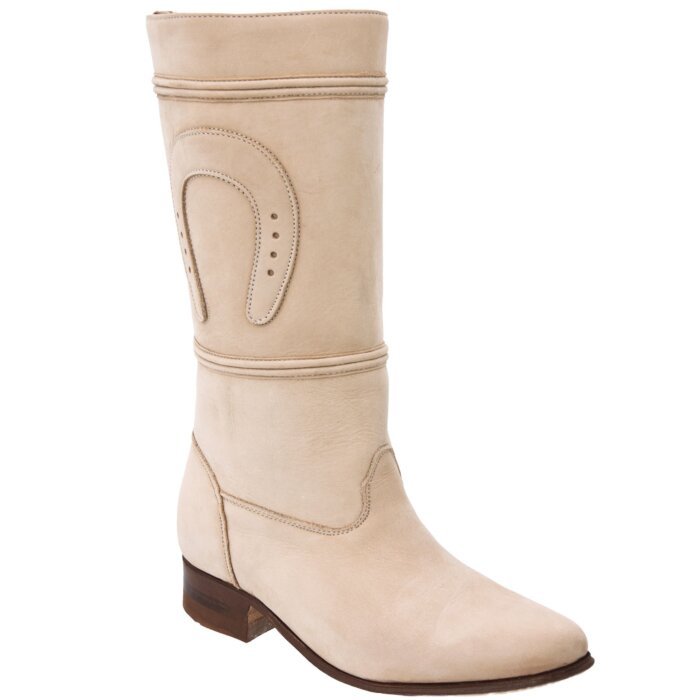 Botas Escaramuza Charra Color Tortola Piel Nubuck WD 11-464