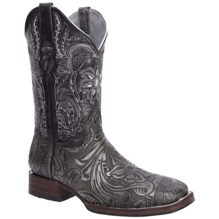 Bota Rodeo Piel Cincelada Joe Boots 569 Negro
