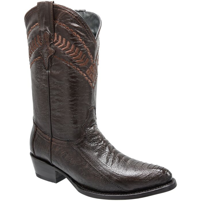 Botas Vaqueras Color Café Pata De Avestruz WD 11-214