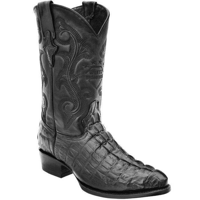Botas Vaqueras Imitación Caimán Color Negro WD 11-233