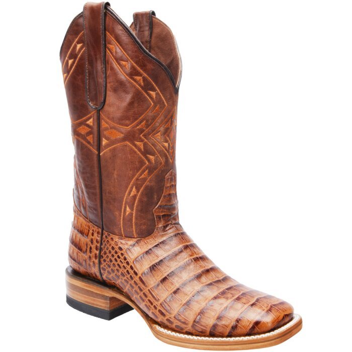 Botas Rodeo Caimán Belly Imitación Color Coñac WD 11-311