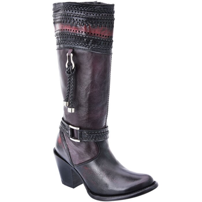Botas Vaqueras Para Mujer Tiffany Piel Cabra Color Cherry WD 11-527