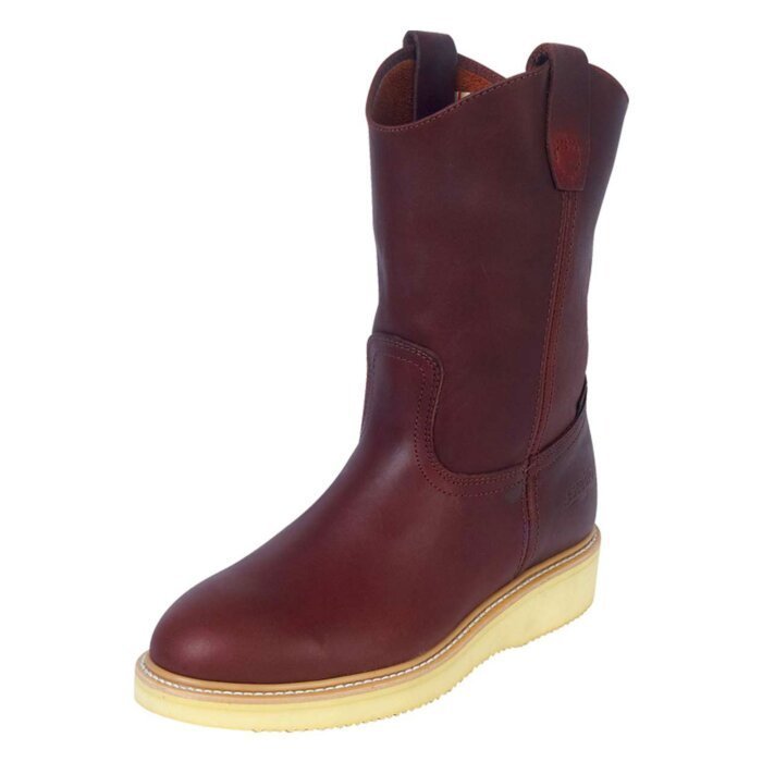 Botas Establo Mil-rayas Piel Grasso Color Shedrón 318