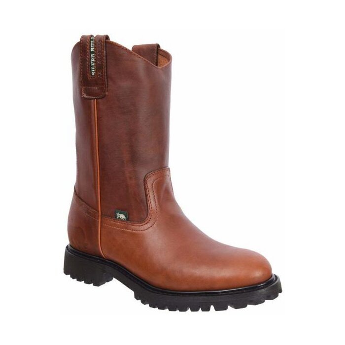 Lug Sole Work Boots Silver Bull 850 Mahogany Color